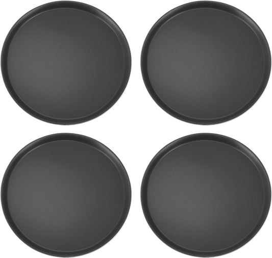 16-Inch Round Non-Slip Serving Trays - 4 Pack Rubber Surface Plastic Tray Set for Restaurant, Cafe & Bar V1258-DP02-C-2182