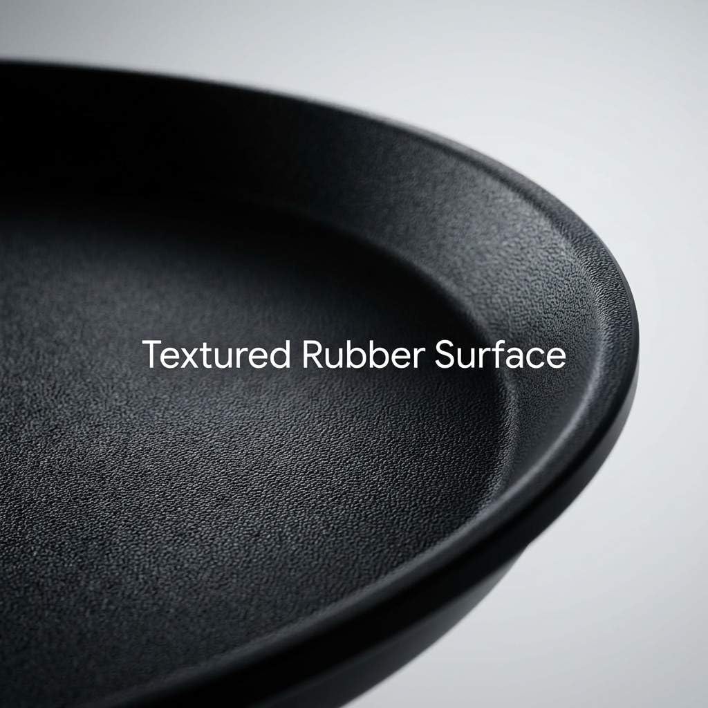 16-Inch Round Non-Slip Serving Trays - 4 Pack Rubber Surface Plastic Tray Set for Restaurant, Cafe & Bar V1258-DP02-C-2182
