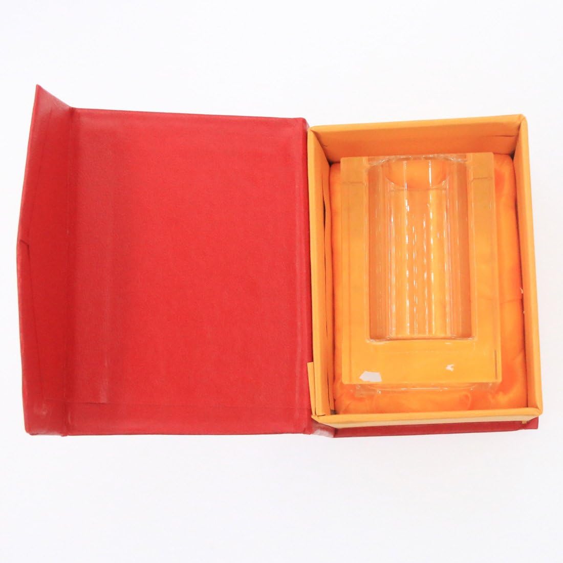 Glass Crystal Pen Pencil Cup Holder Square Clear Small Desk Table Organizer for Office School, Teacher and V1258-DP02-C-2187