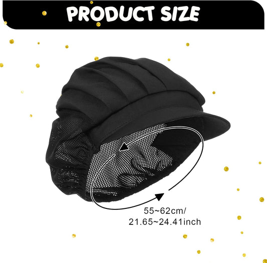 16 Pcs Chef Hats for Women Hair Nets Kitchen Cooking Chef Cap Adjustable Elastic Work Cap for Women Adult, V1258-DP02-C-2201
