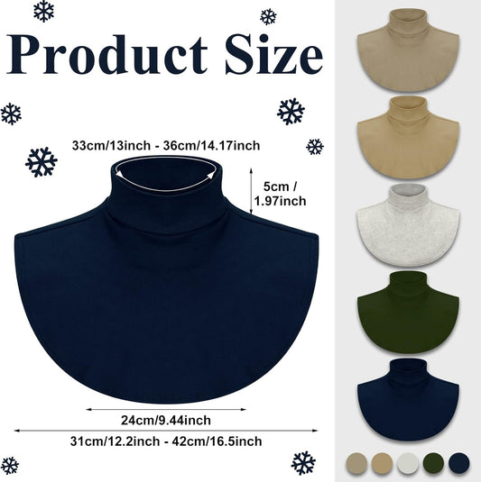 Fake Turtleneck Dickey Collars Women Half Top Mock Collar Neck Wear in Sweater Hoodie High Neck Mock Collar V1258-DP02-C-2206