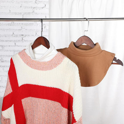 6 Pcs Women Fake Collar Detachable Dickey Collar Solid Turtleneck Mock Turtleneck Dickey Half Blouse Neckband V1258-DP02-C-2212
