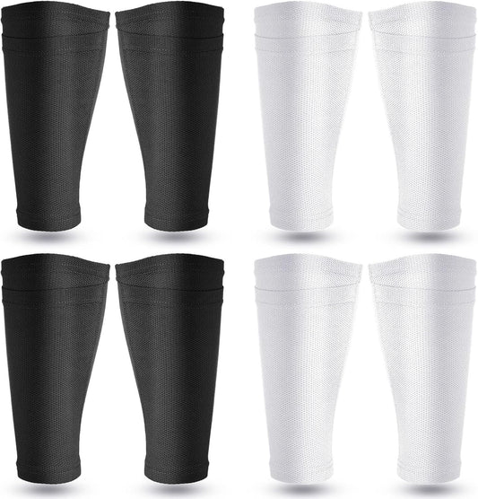 Soccer Shin Guards Sleeves 4 Pairs Flexible Soccer Shin Guard Leg Performance Support Polyester Soccer Shin V1258-DP02-C-2230