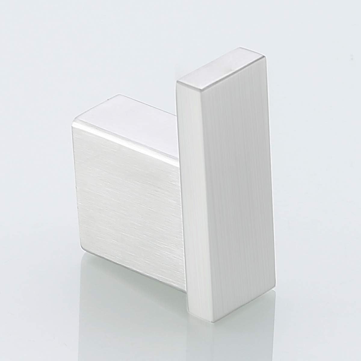 Brushed Nickel Towel Hook for Bathroom Square Modern Wall Mounted Robe Hook Coat Hooks Wall Hook Contemporary V1258-DP02-C-2236