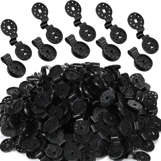 400 Pcs Black Shade Cloth Plastic Clips Round Sunshade Net Fixing Clip Fabric Clips for Garden Anti Bird V1258-DP02-C-2253