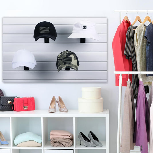 6 Pcs Slat Wall Hat Display Wire Headwear Rack Slatwall Accessories Metal Retail Display Racks for Baseball V1258-DP02-C-2263
