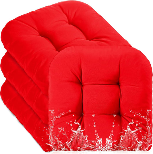 4 Pcs Outdoor Chair Cushions 18.9 x 18.9 Inch Waterproof Sun Protection Patio Furniture Overstuffed Seat V1258-DP02-C-2265