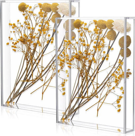 2 Pcs 8'' x 10'' Acrylic Shadow Boxes Display Cases, Shadow Box DIY Frame Clear Acrylic Display Cases Wedding V1258-DP02-C-2267