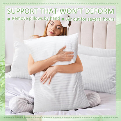 20 Pcs Standard Bed Pillows for Sleeping Soft Down Alternative Hotel Bedding Pillows Inserts for Stomach Side V1258-DP02-C-2269
