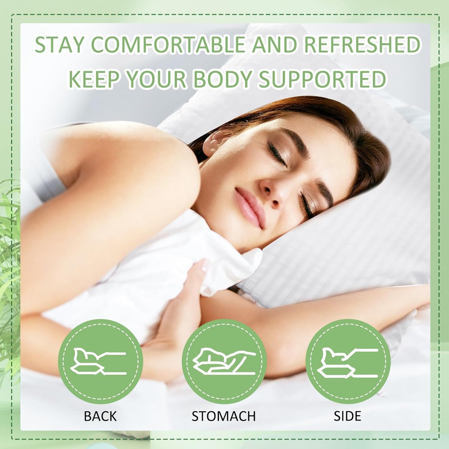 20 Pcs Standard Bed Pillows for Sleeping Soft Down Alternative Hotel Bedding Pillows Inserts for Stomach Side V1258-DP02-C-2269