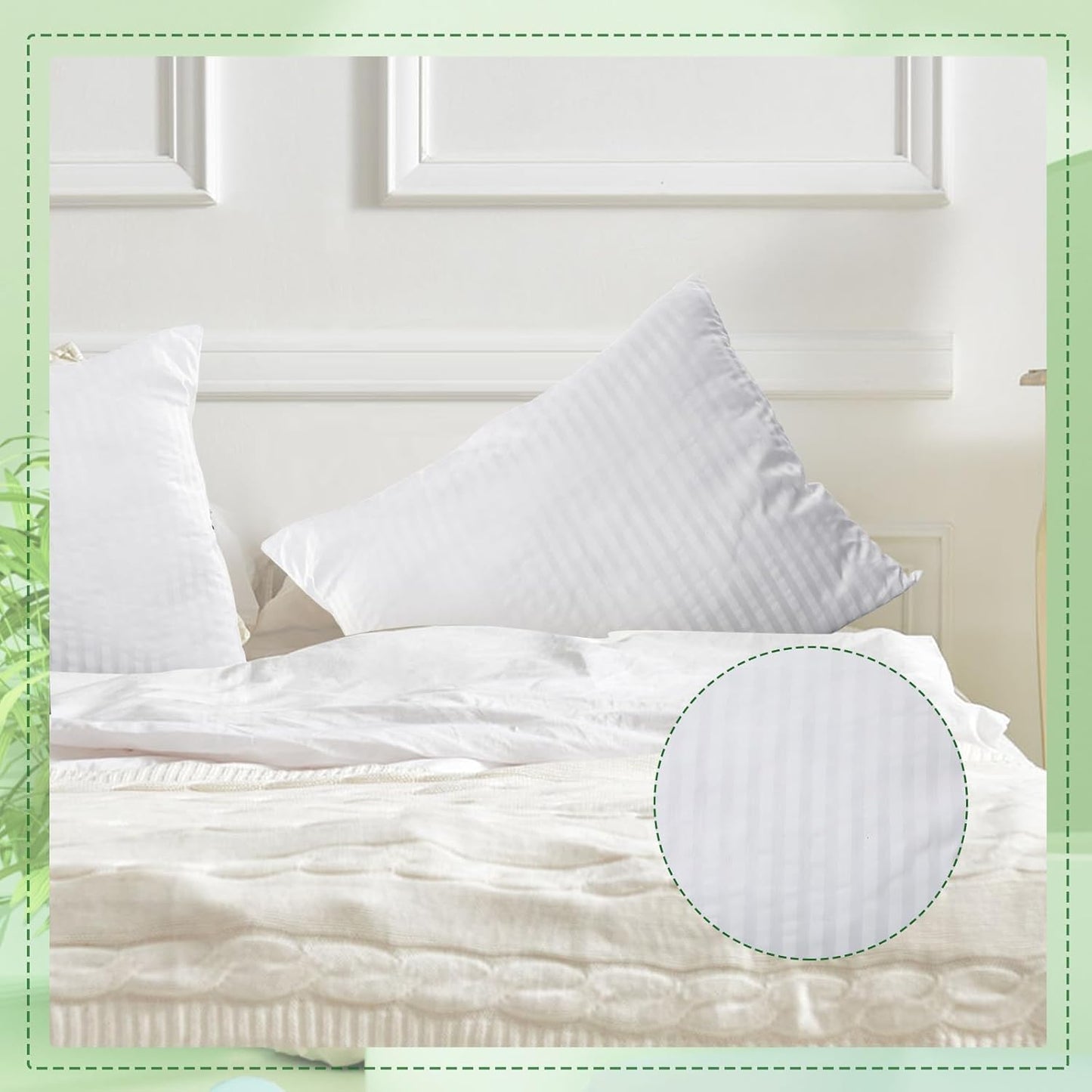 20 Pcs Standard Bed Pillows for Sleeping Soft Down Alternative Hotel Bedding Pillows Inserts for Stomach Side V1258-DP02-C-2269