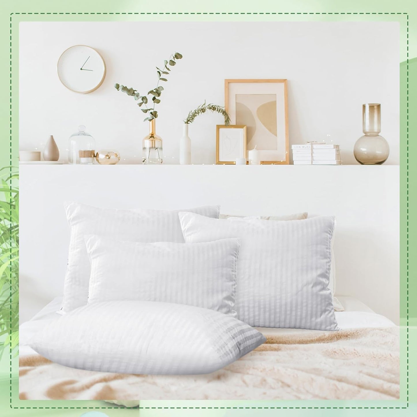 20 Pcs Standard Bed Pillows for Sleeping Soft Down Alternative Hotel Bedding Pillows Inserts for Stomach Side V1258-DP02-C-2269