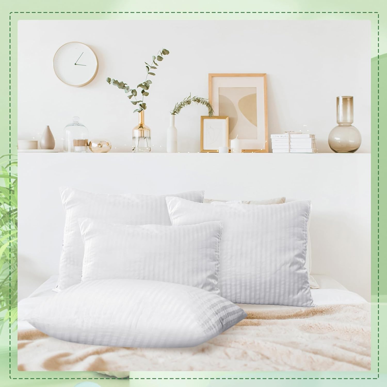 20 Pcs Standard Bed Pillows for Sleeping Soft Down Alternative Hotel Bedding Pillows Inserts for Stomach Side V1258-DP02-C-2269