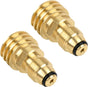POL to QCC1 Propane Tank Adapter - Old to New, 100 lb LP Tank Valve to Type-1 Fitting, Solid Brass, 2 Pack V1258-DP02-C-227