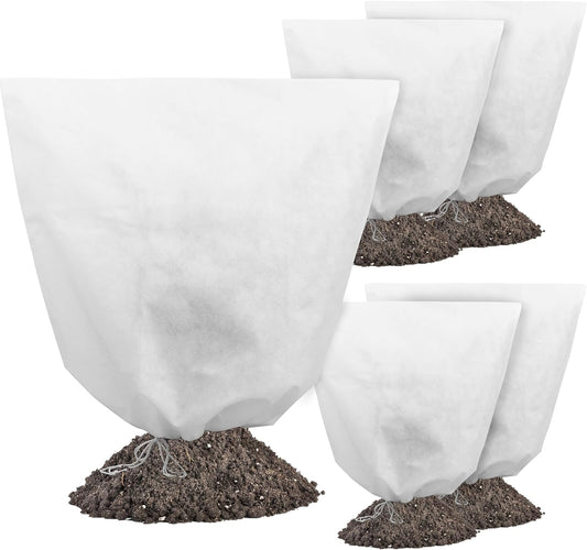 5-Pack Plant Covers Freeze Protection, Drawstring Tree Cover, Winter Freeze Plant Protection, Tree Jacket V1258-DP02-C-237