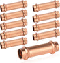 (Pack of 10) 1/2" x 1/2" Copper Press Fit Extended Coupling Fittings, No Stop,(PRESS028) V1258-DP02-C-2382