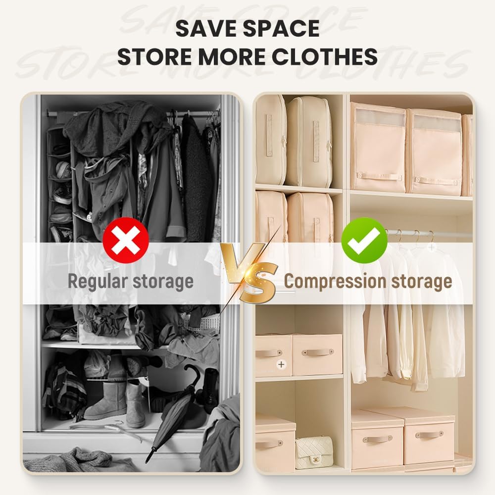 Ultra Space Saving Self Compression Organizer, Self Compression Moving Organizer Bags, 2024 New Heavy Duty V1258-DP02-C-2470