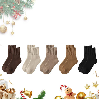 Women's Solid Mid Calf Socks, 2026 New Cozy Soft Comfy Warm Thick Cute Knit Crew Socks Multipack for Fall and V1258-DP02-C-2476