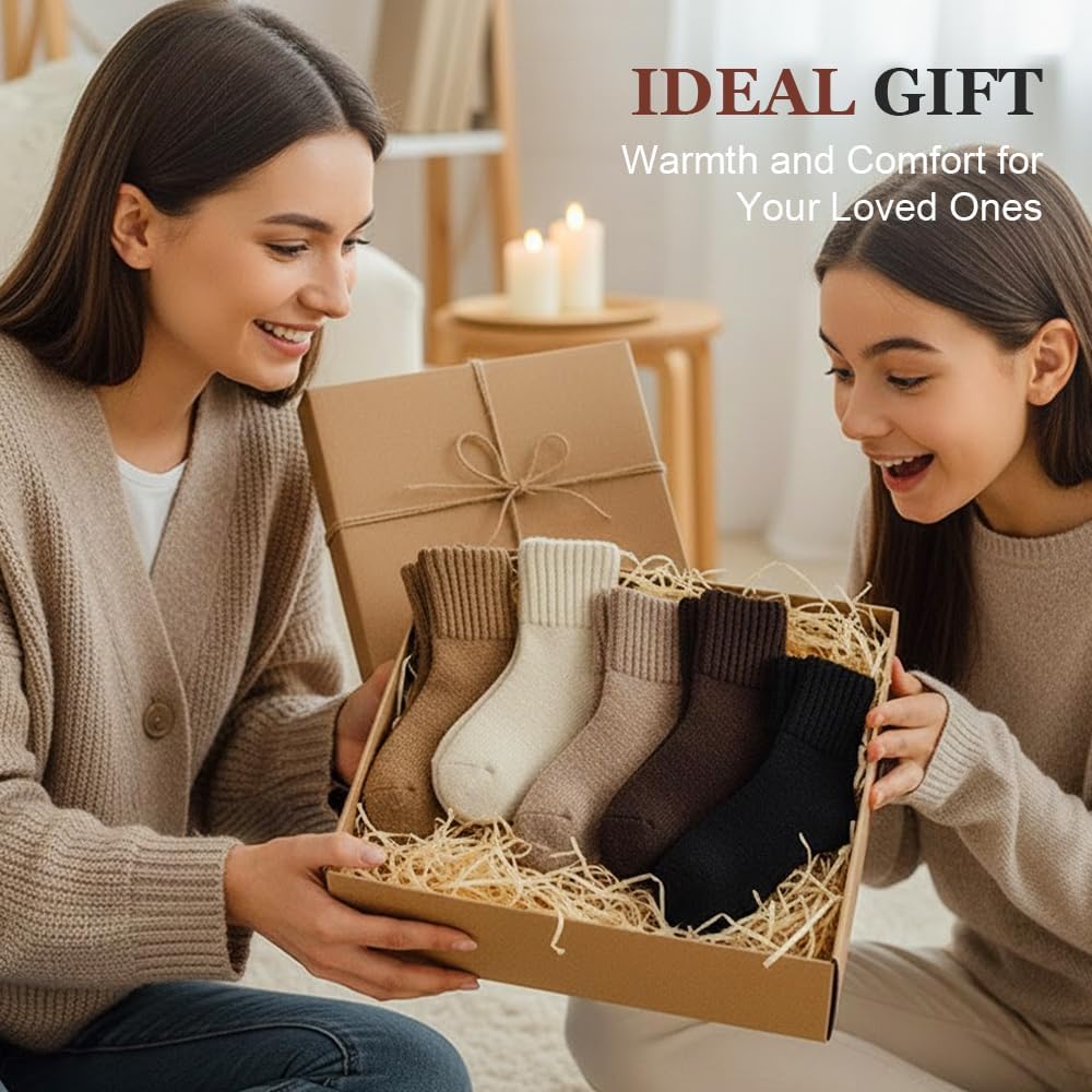 Women's Solid Mid Calf Socks, 2026 New Cozy Soft Comfy Warm Thick Cute Knit Crew Socks Multipack for Fall and V1258-DP02-C-2476