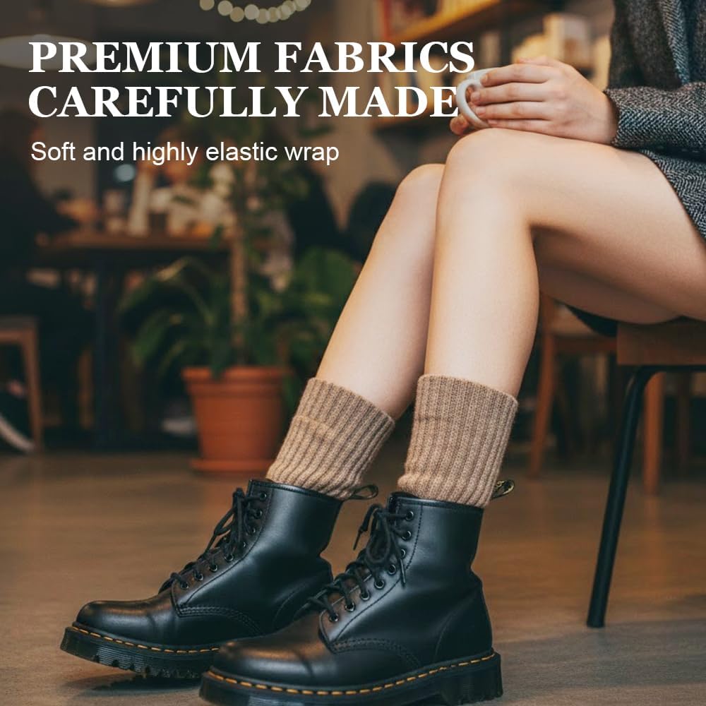 Women's Solid Mid Calf Socks, 2026 New Cozy Soft Comfy Warm Thick Cute Knit Crew Socks Multipack for Fall and V1258-DP02-C-2476