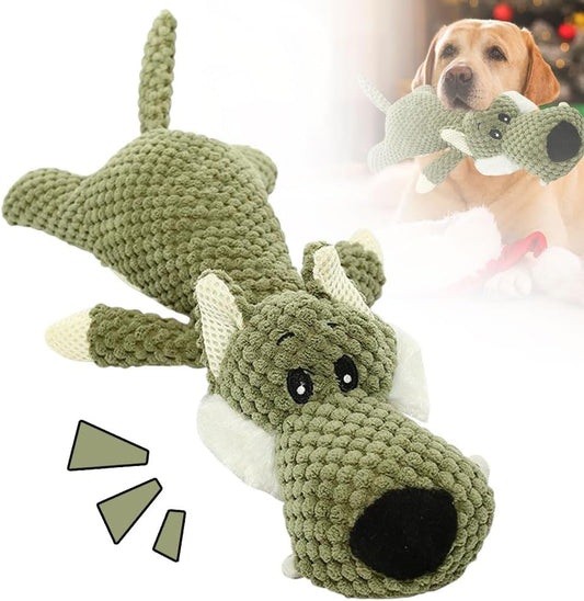 Dog Plush Toys for Aggressive Chewers, Dog Toys Indestructible Dog Puppy Squeaky Chew Toys, 2026 Interactive V1258-DP02-C-2479