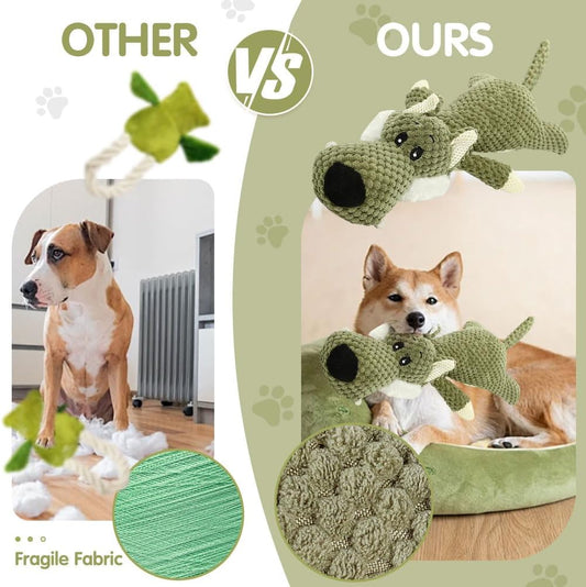 Dog Plush Toys for Aggressive Chewers, Dog Toys Indestructible Dog Puppy Squeaky Chew Toys, 2026 Interactive V1258-DP02-C-2479