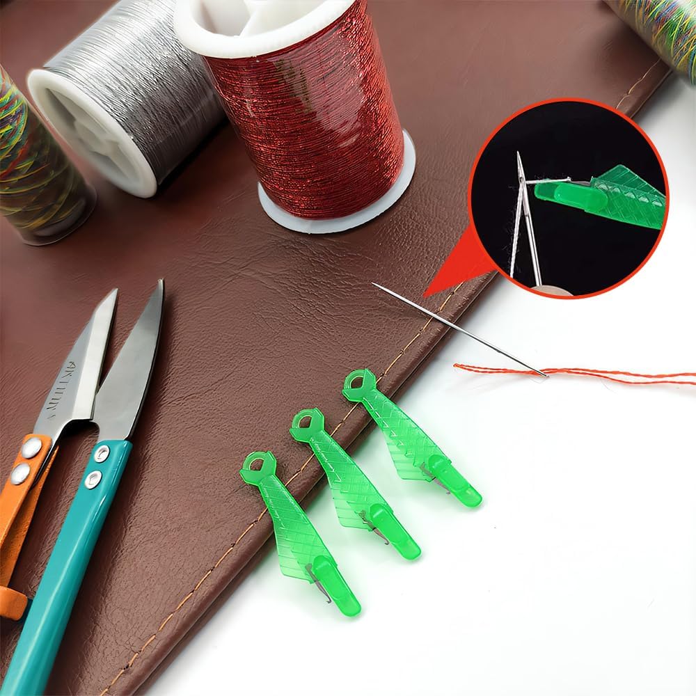 Fish Mouth Sewing Machine Needle Threader, 2024 Upgrade Quick Sewing Machine Loop Easy Selfthread Needle V1258-DP02-C-2480