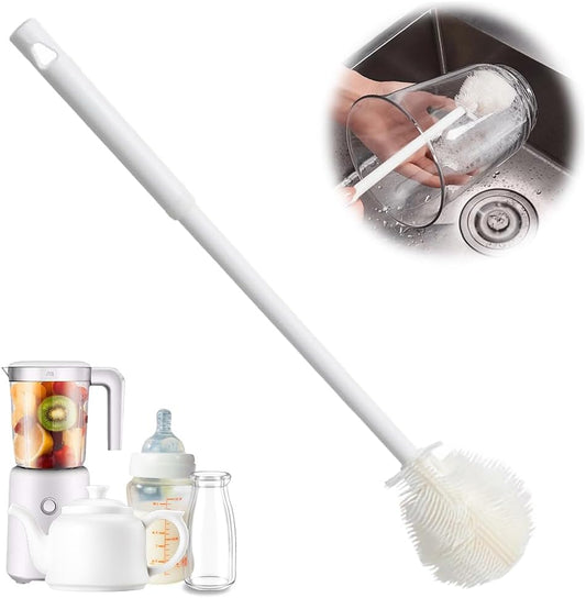 Soft Bristle Silicone Cup Brush, Upgrade 360 degreesSilicone Cup Brush Long Handle Water Bottle Brush V1258-DP02-C-2482