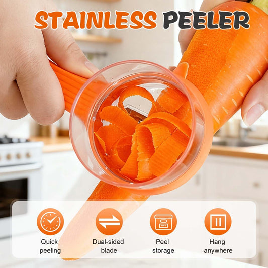 2026 New Kitchen Special Fruit Peeler with Box Storage, Upgrade Vegetable Peeler with Catcher Peeler with V1258-DP02-C-2486
