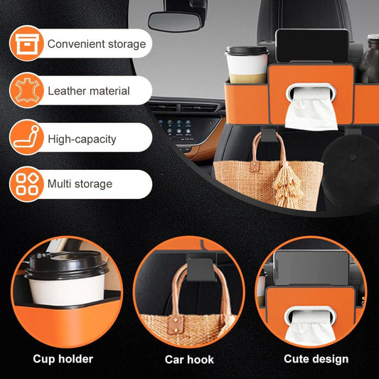 3 In 1 Car Backseat Organizer, 2026 New Multifunctional Back Seat Car Organizer for Hold Phones, Upgrade Car V1258-DP02-C-2487