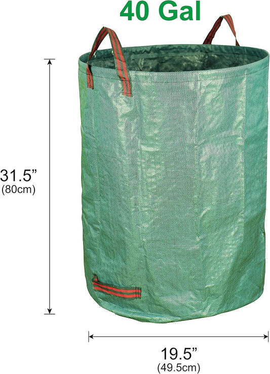 3-Pack 40 Gallon Yard Waste Bags - Reuseable Heavy Duty Gardening Bags, Lawn Pool Garden Leaf Waste Bag V1258-DP02-C-249