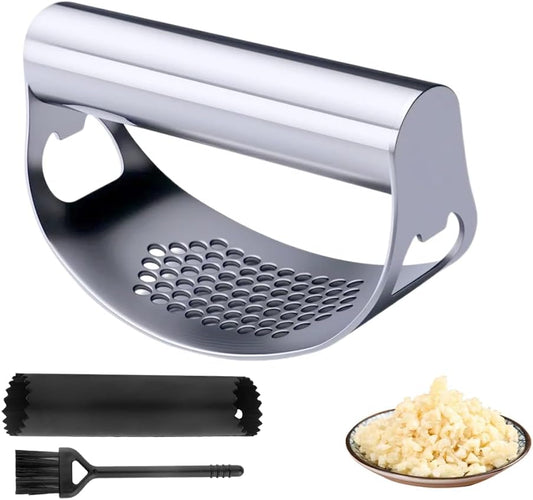 2025 New Stainless Steel Garlic Presser, Portable Manual Stainless Steel Garlic Press for Home Kitchen V1258-DP02-C-2497
