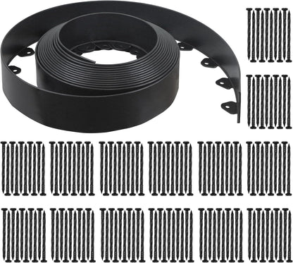 No Dig Landscape Edging Kit, 40-Foot Long, 3-Inch Tall Garden Edging Border and 100 pcs Landscape Edging V1258-DP02-C-250