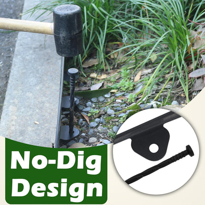 No Dig Landscape Edging Kit, 40-Foot Long, 3-Inch Tall Garden Edging Border and 100 pcs Landscape Edging V1258-DP02-C-250
