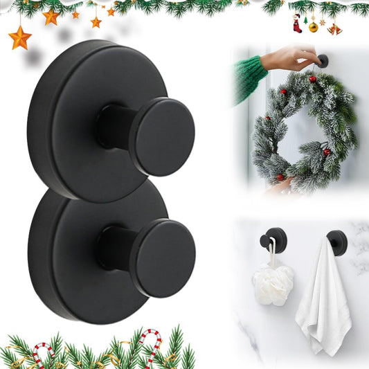 2025 New No Drill Hooks Multipack, Stainless Steel Waterproof Suction Cup Hooks Kitchens Hanging Towels, V1258-DP02-C-2500
