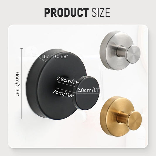 2025 New No Drill Hooks Multipack, Stainless Steel Waterproof Suction Cup Hooks Kitchens Hanging Towels, V1258-DP02-C-2500
