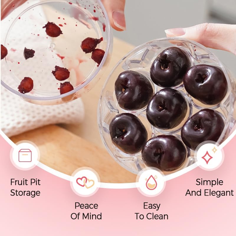 Cherry Pitter, 2025 New Quickly Multiple Cherries Seed Remover Cherry Pitter Multiple, Upgrade Multi-Function V1258-DP02-C-2503