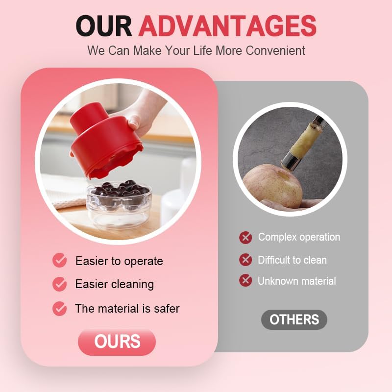 Cherry Pitter, 2025 New Quickly Multiple Cherries Seed Remover Cherry Pitter Multiple, Upgrade Multi-Function V1258-DP02-C-2503