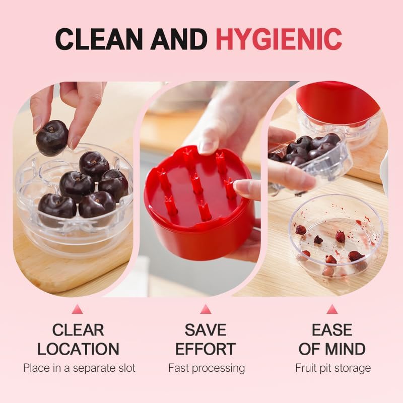 Cherry Pitter, 2025 New Quickly Multiple Cherries Seed Remover Cherry Pitter Multiple, Upgrade Multi-Function V1258-DP02-C-2503