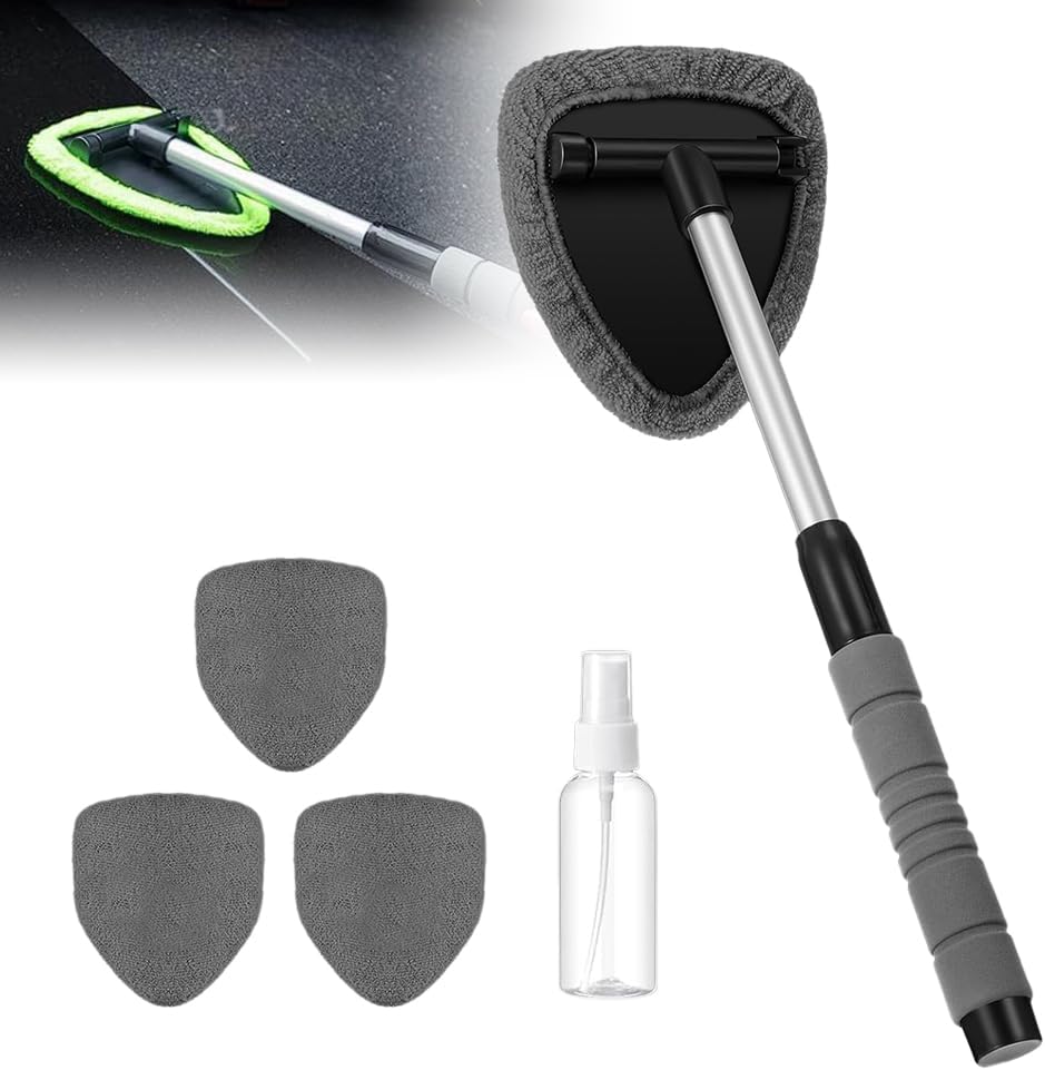 Microfiber Car Windshield Cleaner Tool, 2025 Upgrade Car Window Cleaner Windshield Cleaner Inside Glass Wiper V1258-DP02-C-2505