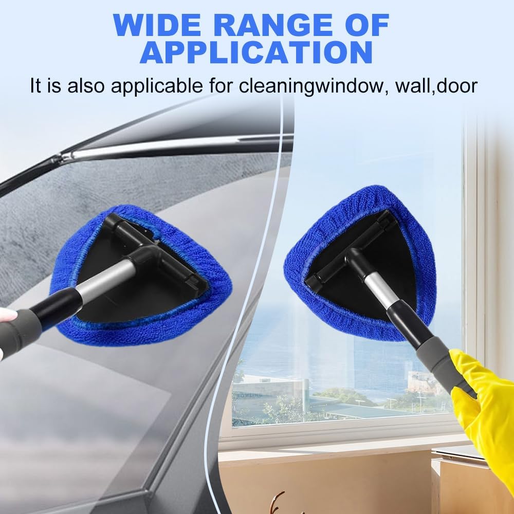 Microfiber Car Windshield Cleaner Tool, 2025 Upgrade Car Window Cleaner Windshield Cleaner Inside Glass Wiper V1258-DP02-C-2505