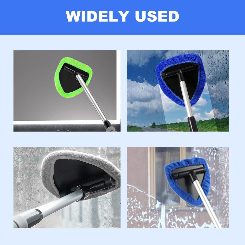 Microfiber Car Windshield Cleaner Tool, 2025 Upgrade Car Window Cleaner Windshield Cleaner Inside Glass Wiper V1258-DP02-C-2505