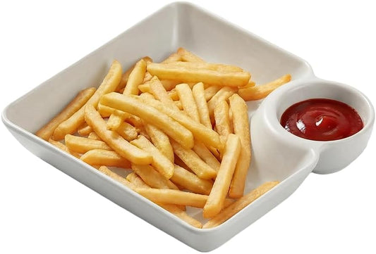 Sauce Separated Plate, 2026 New Plastic Dumpling Plates with Sauce Compartment, Upgrade Dumpling Plate with V1258-DP02-C-2506