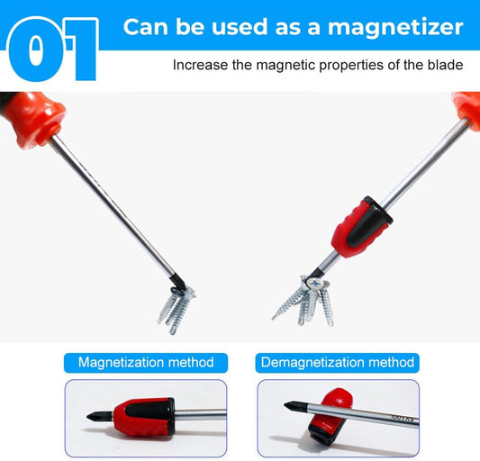 Screwdriver Head Magnetic Ring, Upgrade Magnetizer Screw Removable for Hex Screwdriver and Power Bits, 2024 V1258-DP02-C-2513
