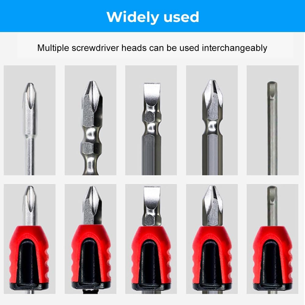 Screwdriver Head Magnetic Ring, Upgrade Magnetizer Screw Removable for Hex Screwdriver and Power Bits, 2024 V1258-DP02-C-2513
