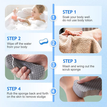 2026 New Magic Exfoliating Bath Sponge, Upgrade 3D Super Soft Exfoliating Bath Sponge Skin Friendly Reusable, V1258-DP02-C-2515