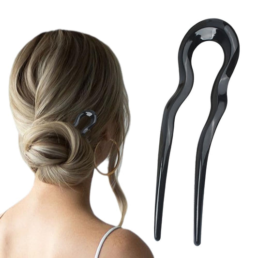 French Twist Stick Hair Fork, 2024 New U Shaped Hair Pins for Twist Hair Styling, Upgrade Metal French Pins V1258-DP02-C-2517