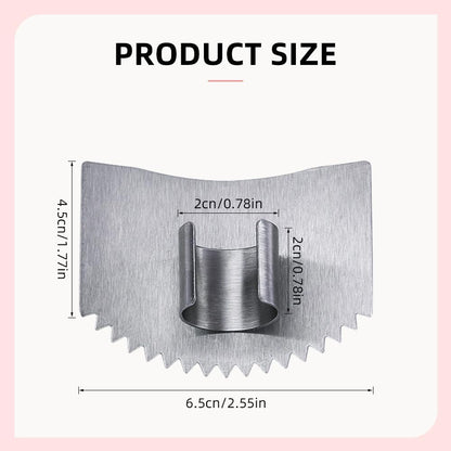 Stainless Steel Cutting Finger Guard, 2025 New Stainless Steel Finger Protector for Cutting, Upgrade V1258-DP02-C-2519