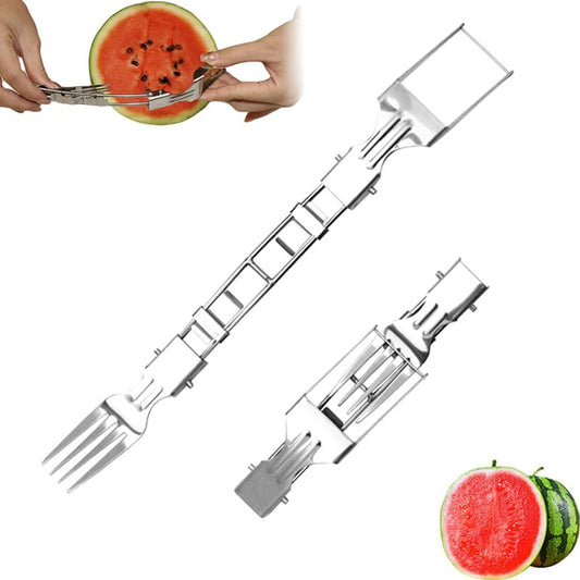 Multipose Watermelon Fork Slicer, 2025 New Stainless Steel Fruit Forks Slicer Knife for Family Parties V1258-DP02-C-2520