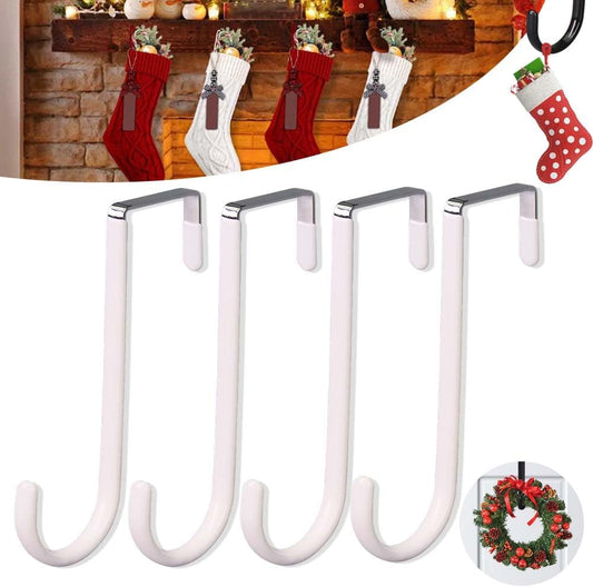 2025 New Over The Door Hooks 4 Pack, Upgrade Garland and Stocking Mantel Holders, Christmas Decorations V1258-DP02-C-2526